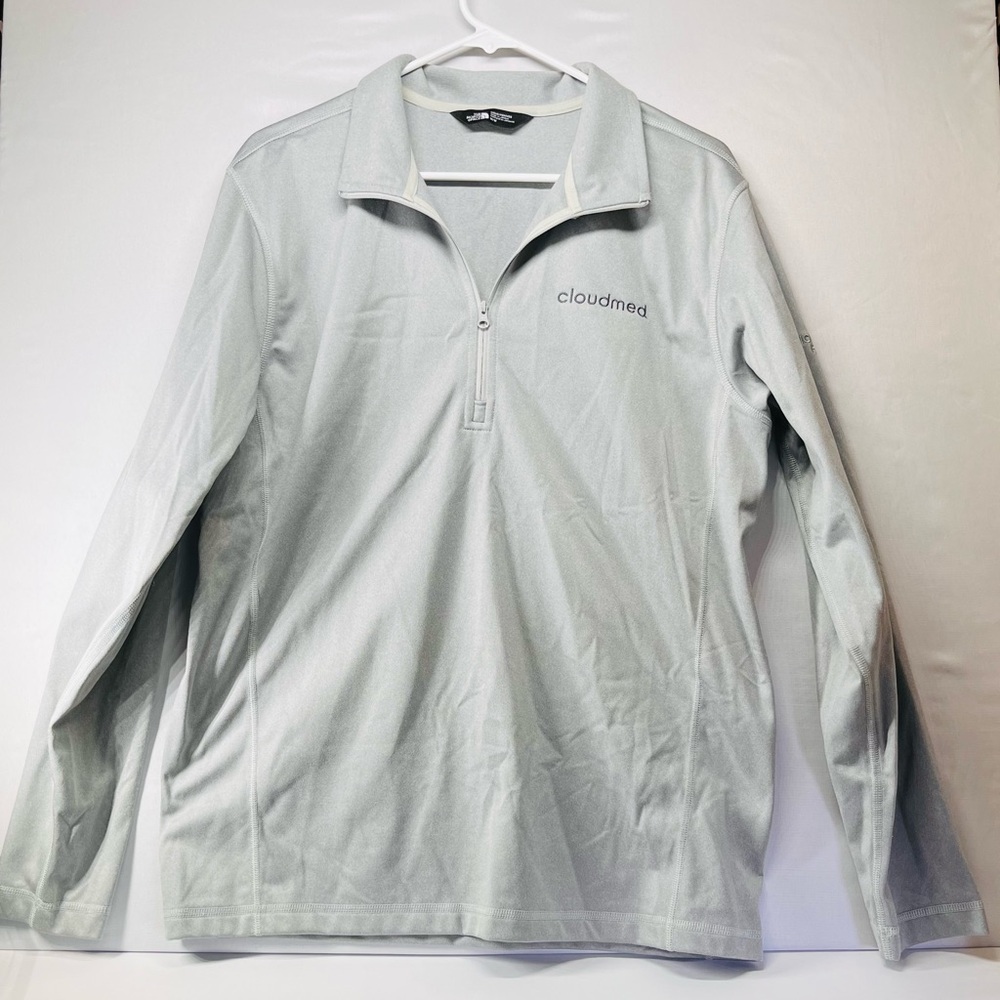 The North‎ Face Light Gray Quarter-Zip Pullover